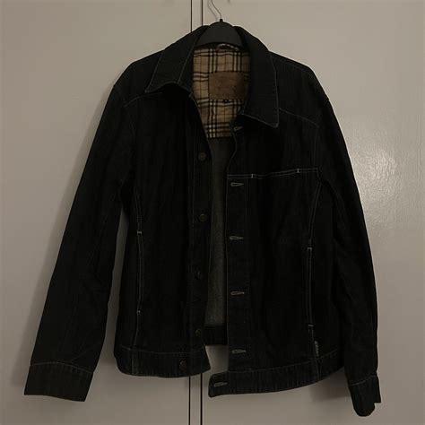 burberry jacket mens vintage|vintage Burberry denim jacket.